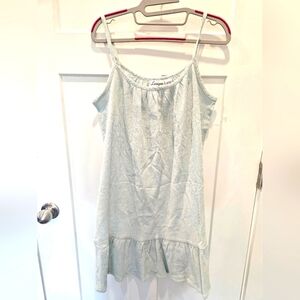 Loungees Light Blue 100% Cotton Ruffle Hem Lounge Dress Size S